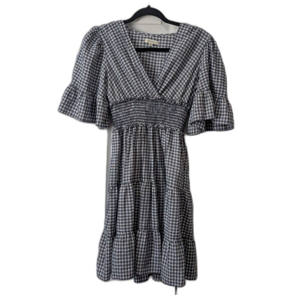 Max Studio Gingham Smocked Waist Cottagecore Dress XS Easy Summer Vibes Country